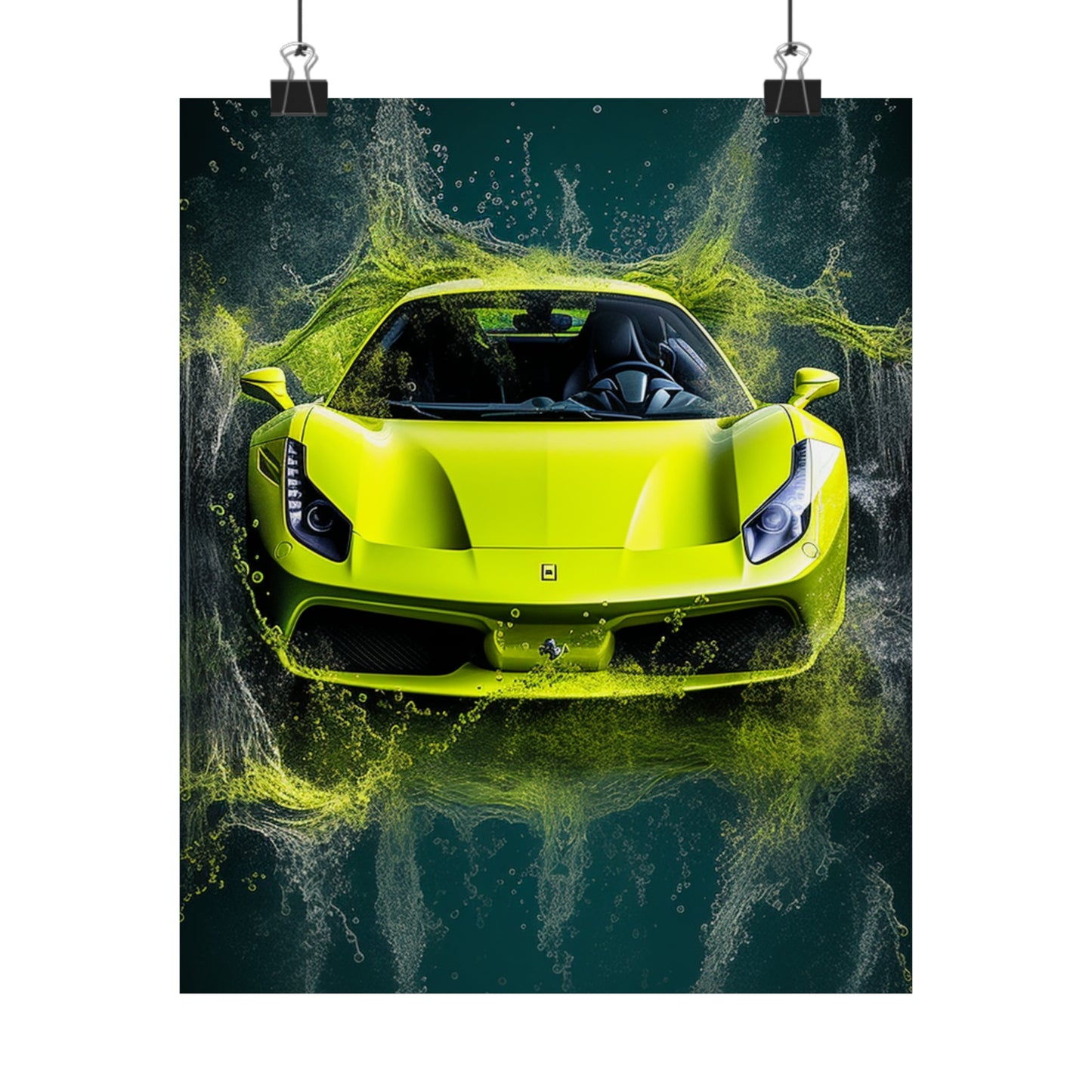 Premium Matte Vertical Posters Farrari Water 4