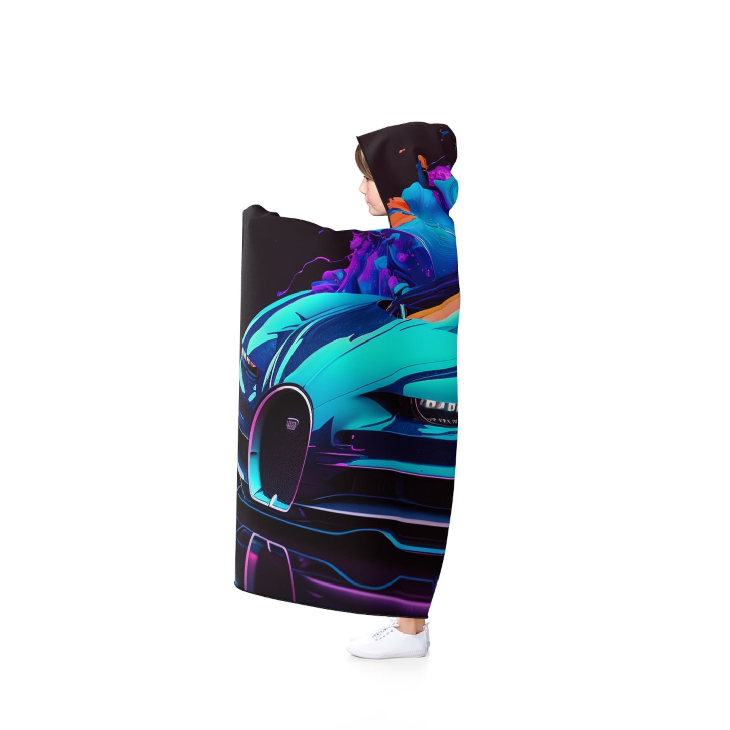 Hooded Blanket Bugatti Neon Chiron 3