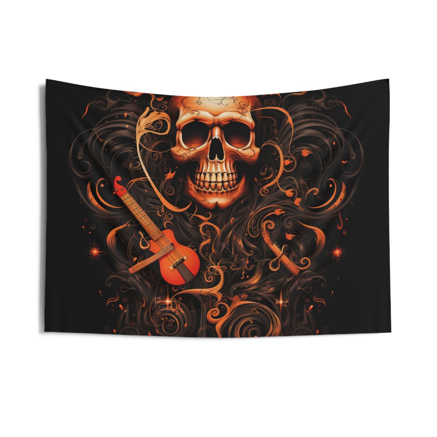 Indoor Wall Tapestries Skull Treble Clef 4