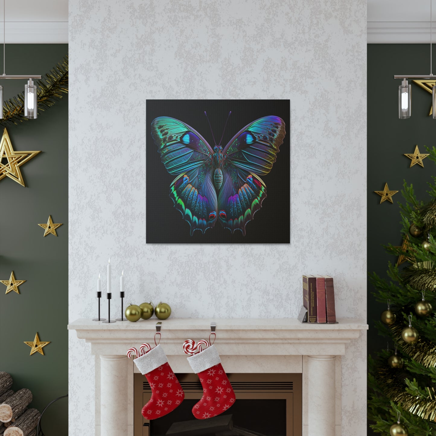 Canvas Gallery Wraps Hue Neon Butterfly 4