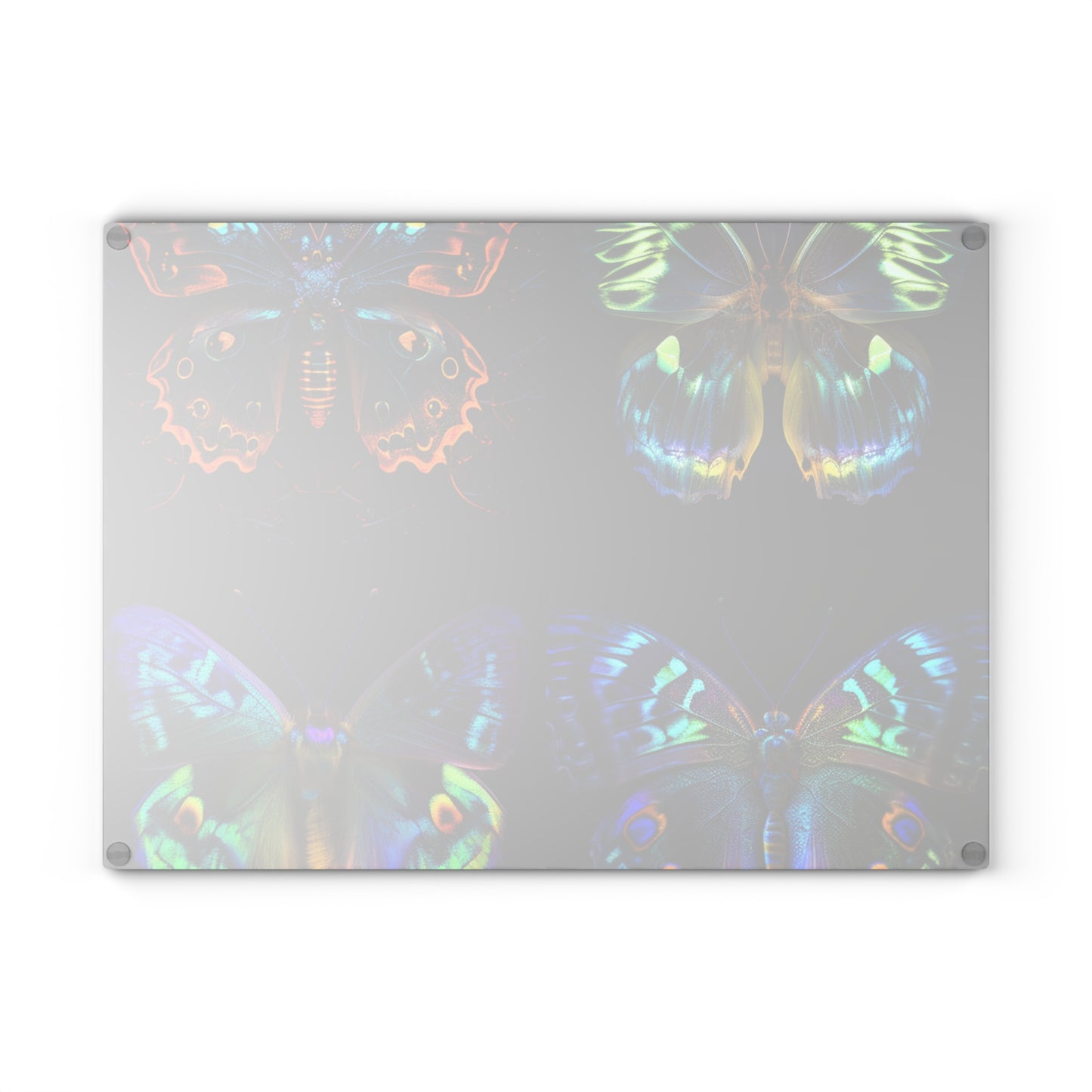 Glass Cutting Board Neon Hue Butterfly 5