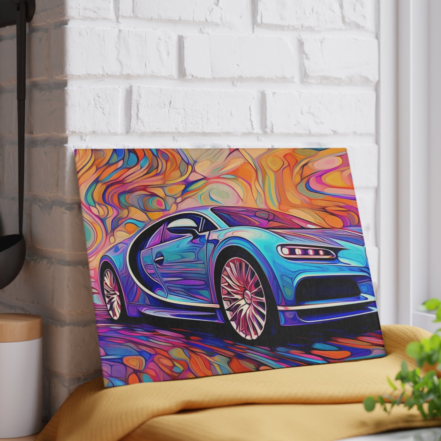 Glass Cutting Board Bugatti Abstract Concept 3