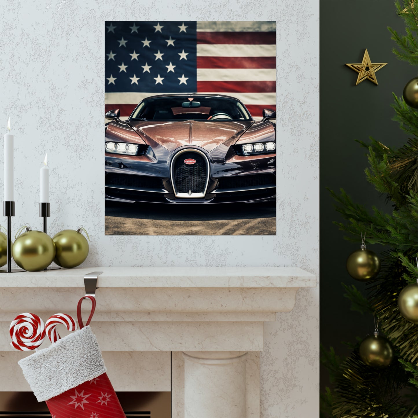 Premium Matte Vertical Posters Bugatti Flag 4