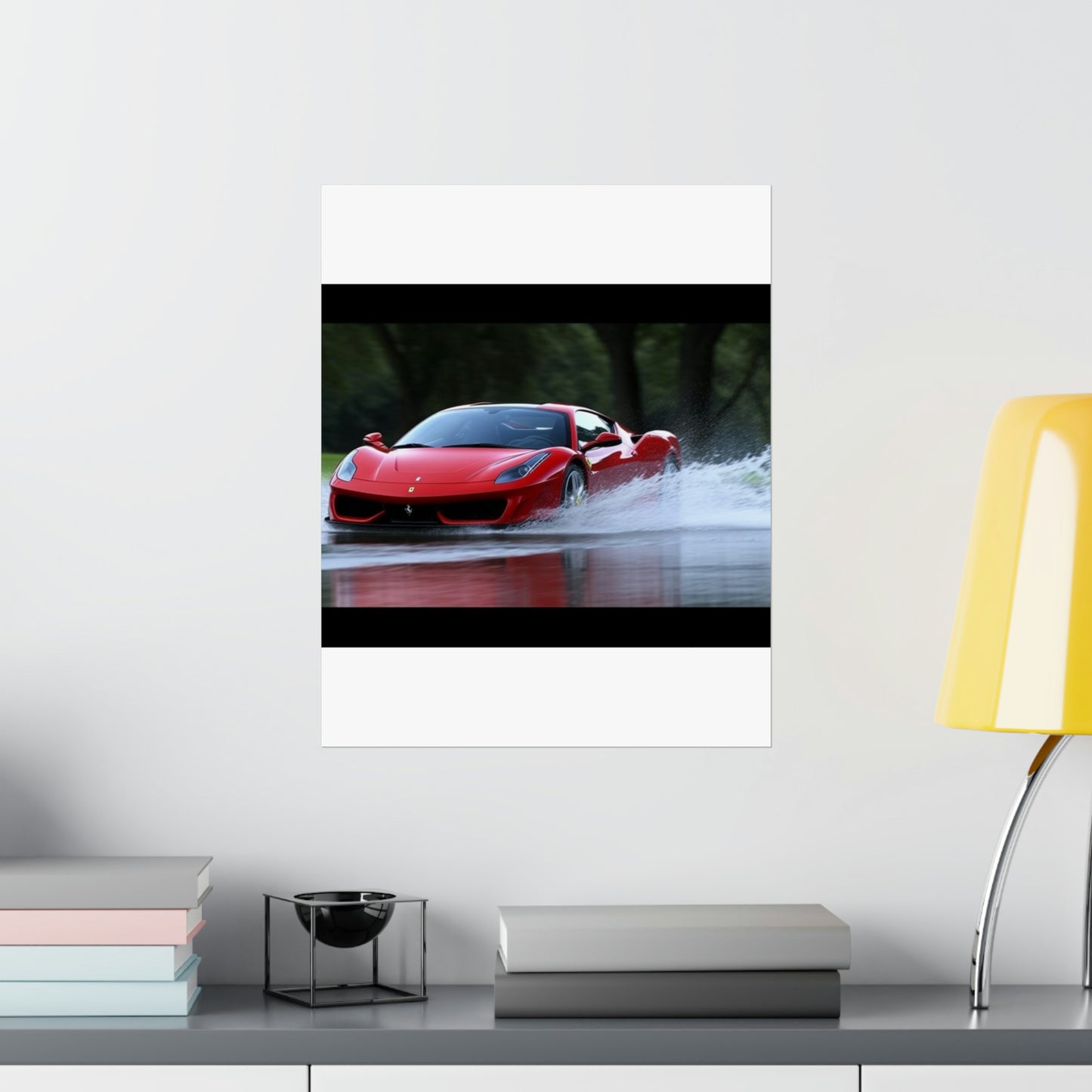 Premium Matte Vertical Posters Water Ferrari Splash 2