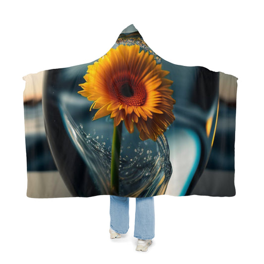 Snuggle Hooded Blanket yello Gerbera glass 3