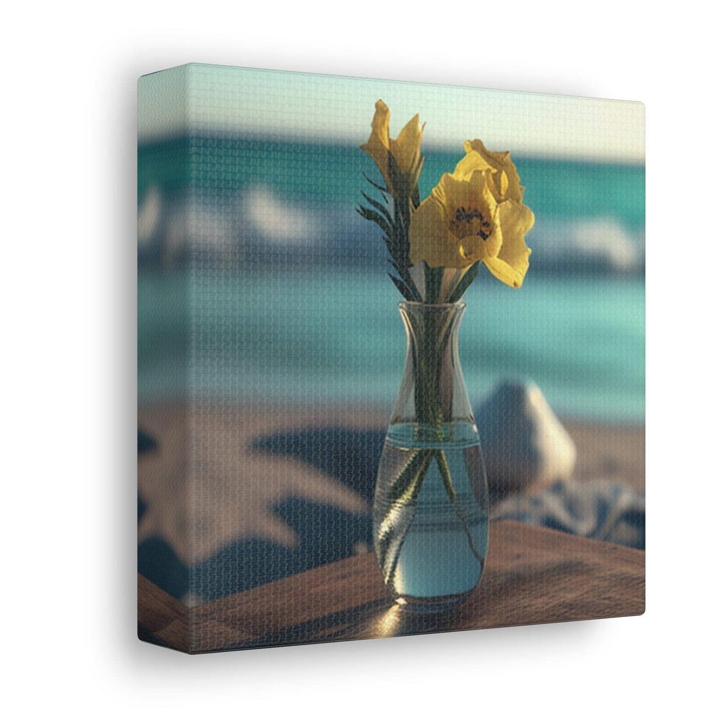Canvas Gallery Wraps Yellow Gladiolus glass 4