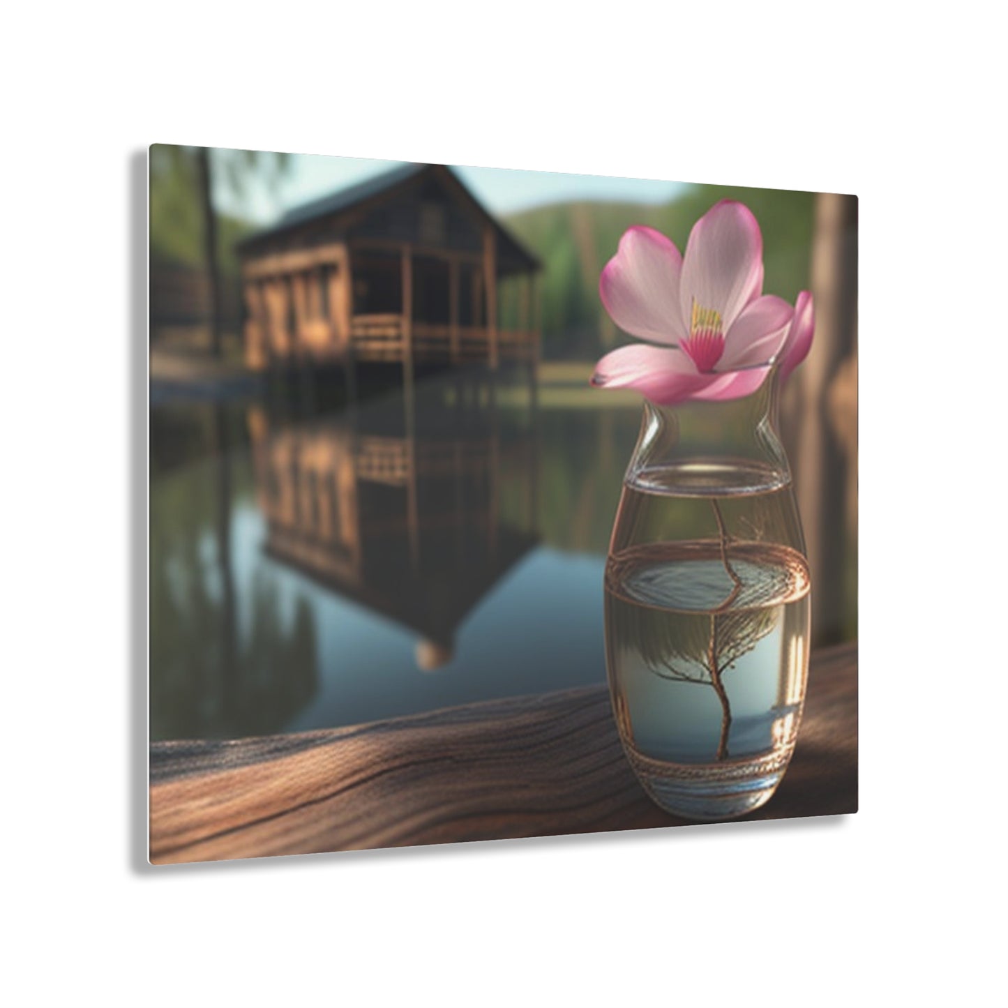 Acrylic Prints Magnolia in a Glass vase 1