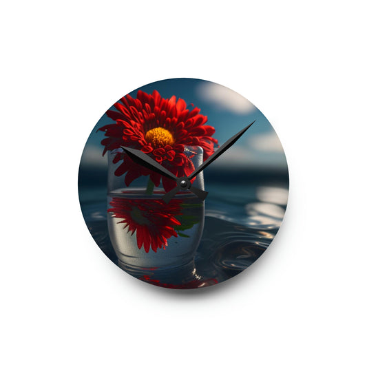 Acrylic Wall Clock Chrysanthemum 3