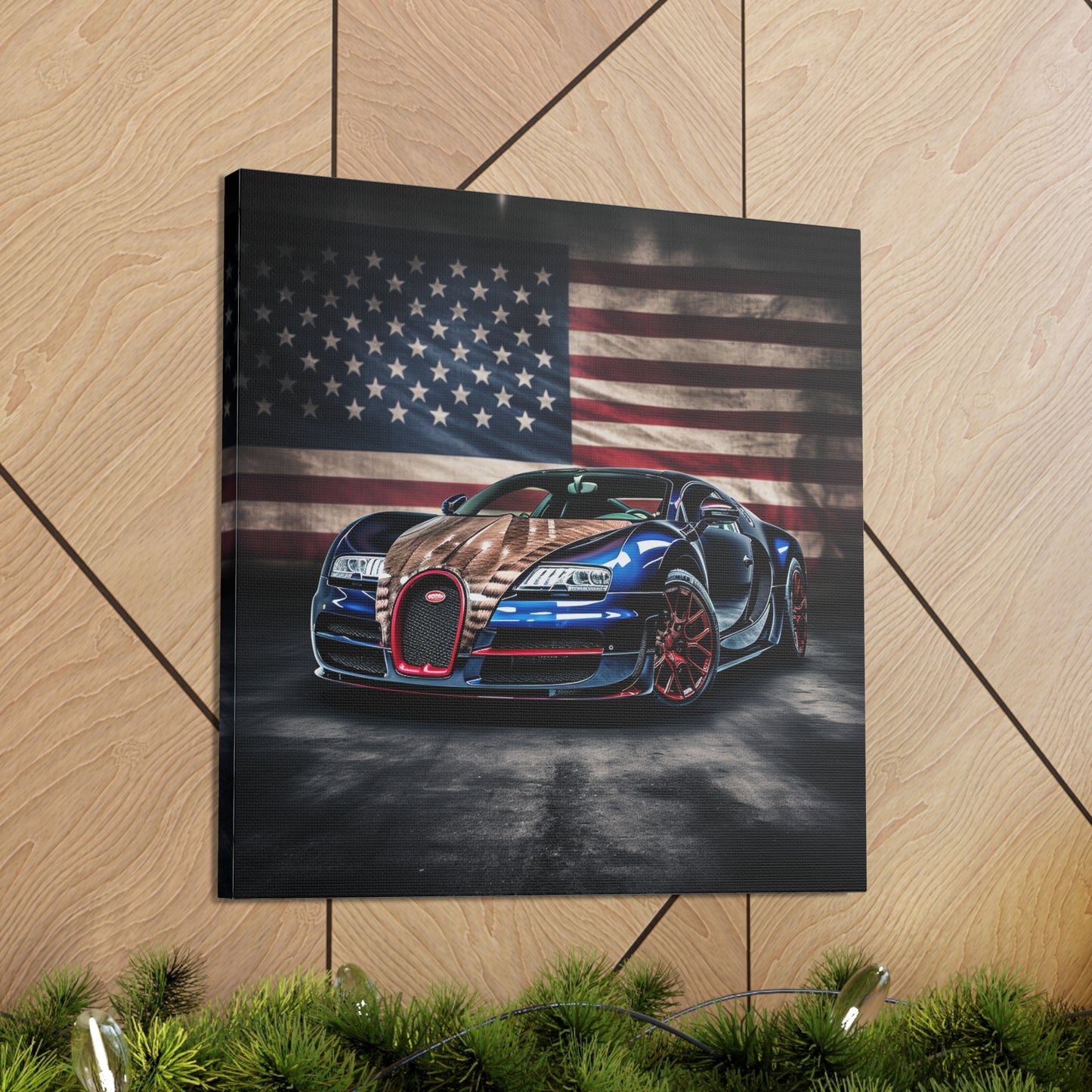 Canvas Gallery Wraps Bugatti American Flag 4