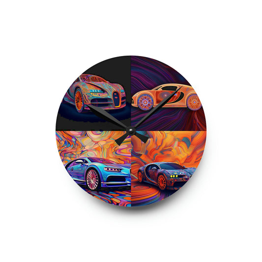 Acrylic Wall Clock Bugatti Abstract Concept 5