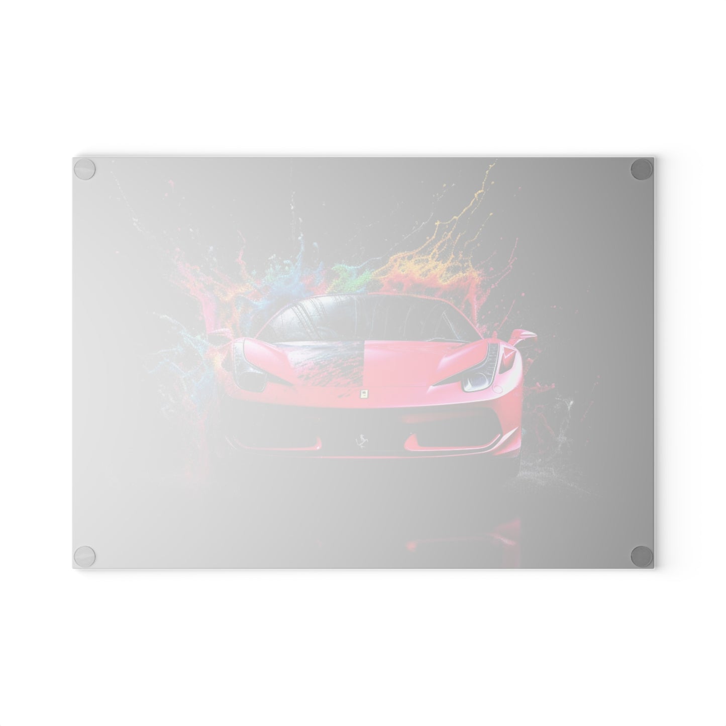 Glass Cutting Board Ferrari Water Splash 2