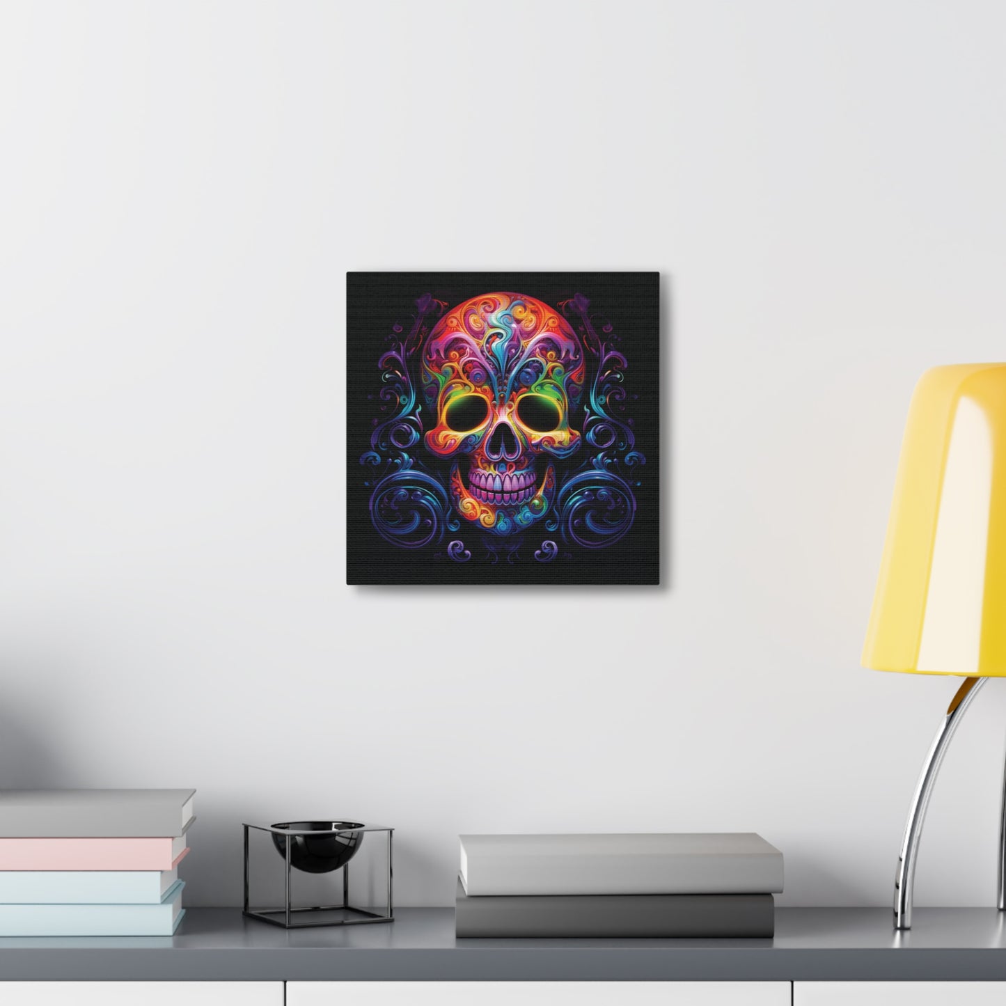 Canvas Gallery Wraps Macro Skull Color 2