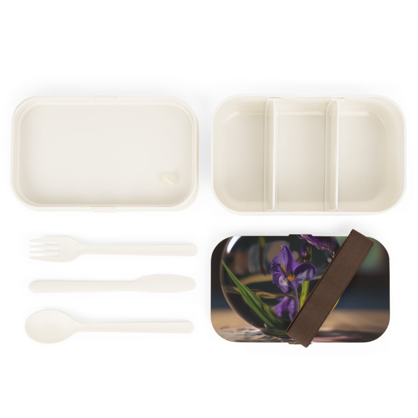 Bento Lunch Box Purple Iris in a vase 1