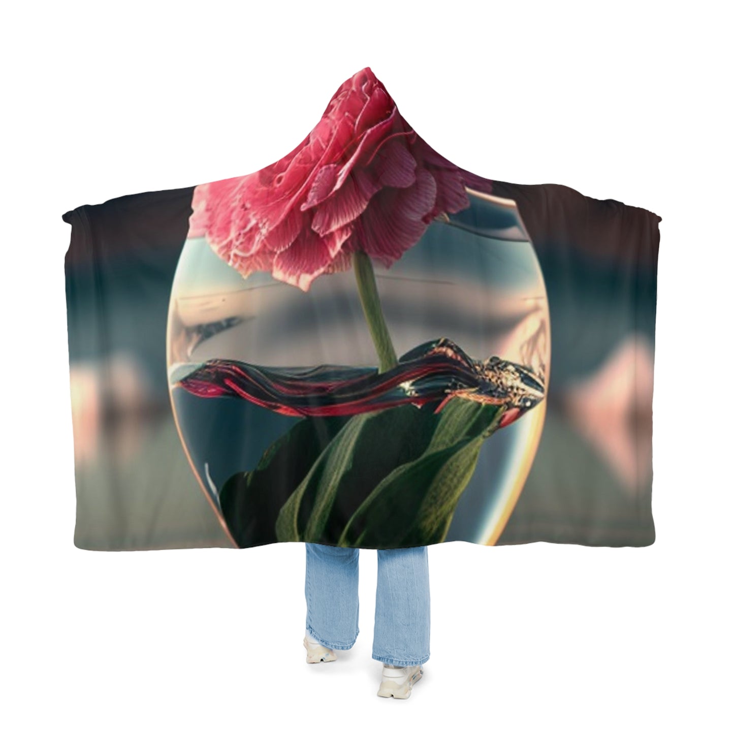 Snuggle Hooded Blanket Carnation 2