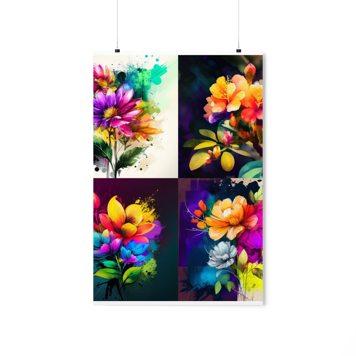 Premium Matte Vertical Posters Bright Spring Flowers 5