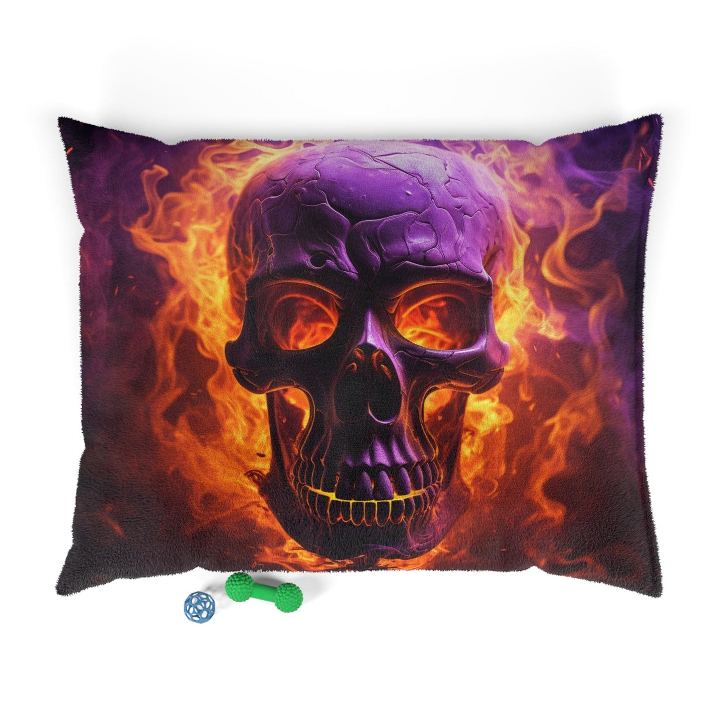 Pet Bed Skull Flames 3