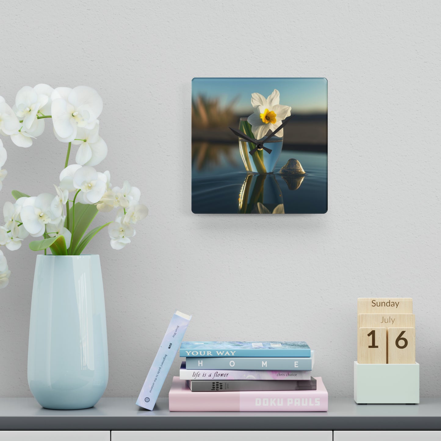 Acrylic Wall Clock Daffodil 4