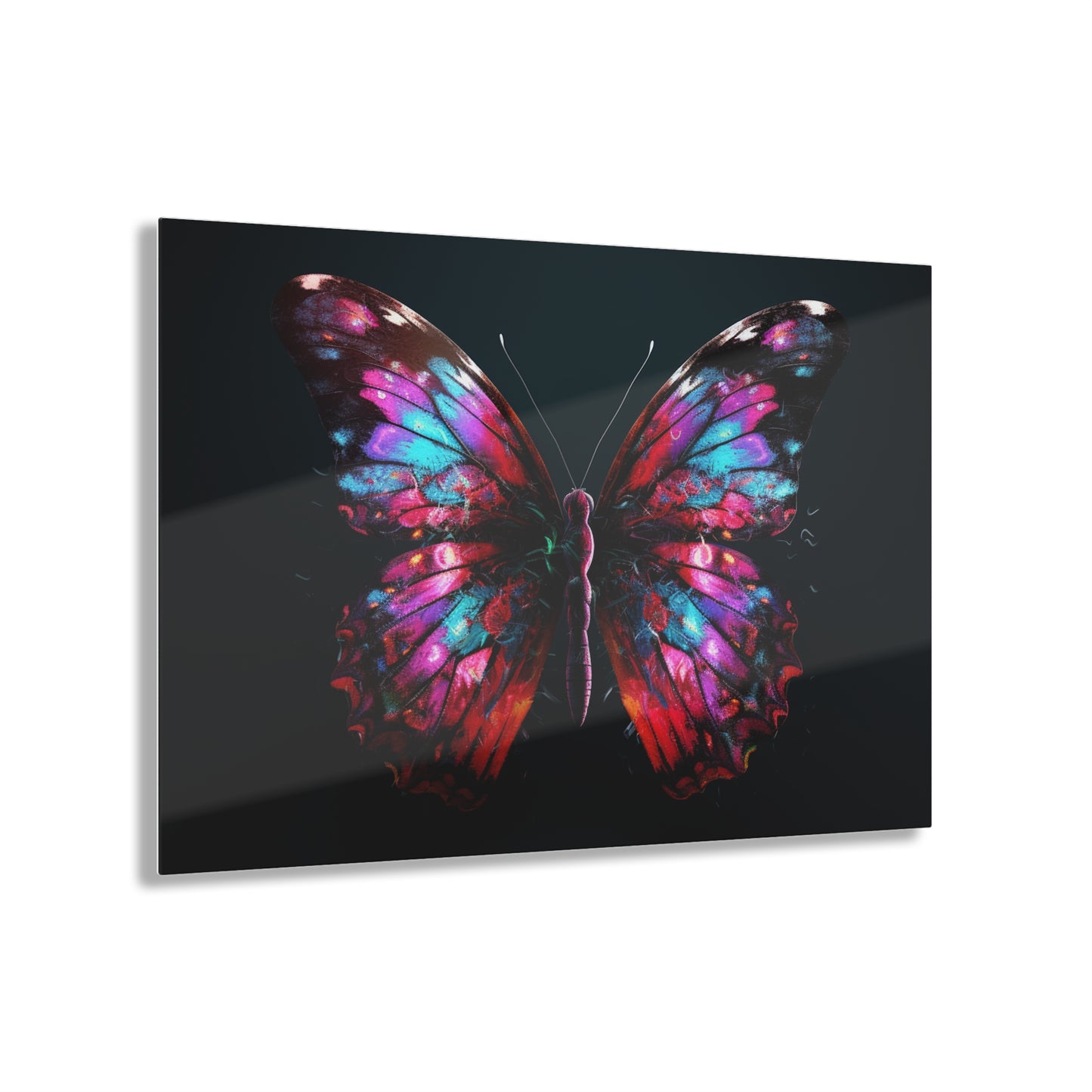 Acrylic Prints Hyper Colorful Butterfly Macro 3