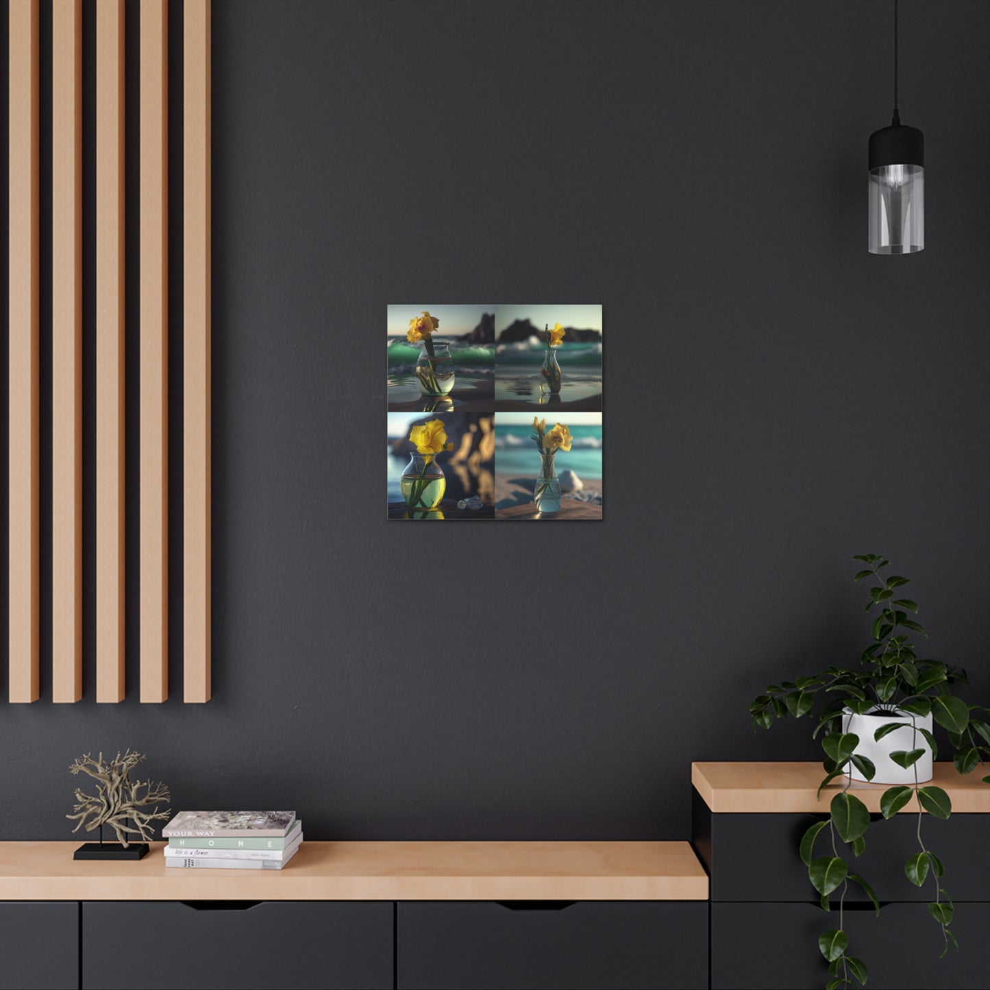 Canvas Gallery Wraps Yellow Gladiolus glass 5