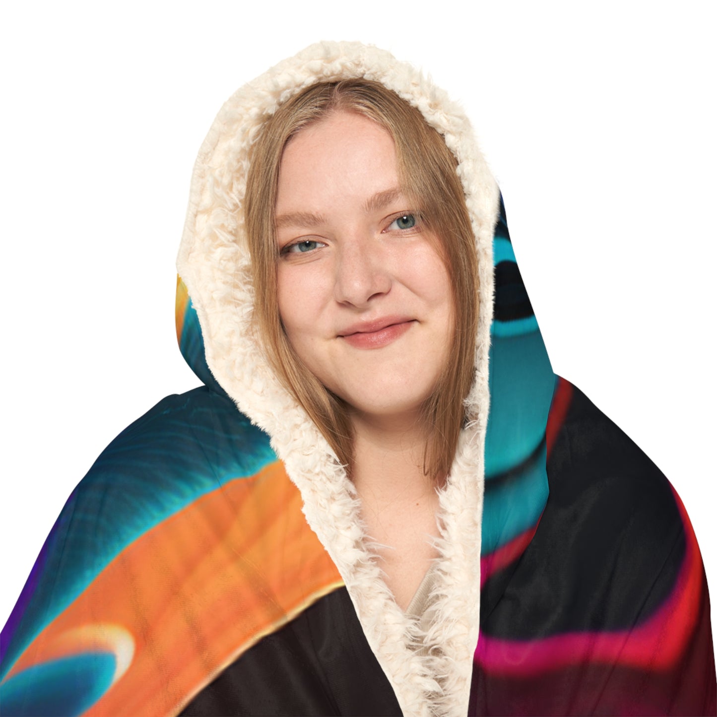 Snuggle Hooded Blanket Neon Butterfly Macro 4