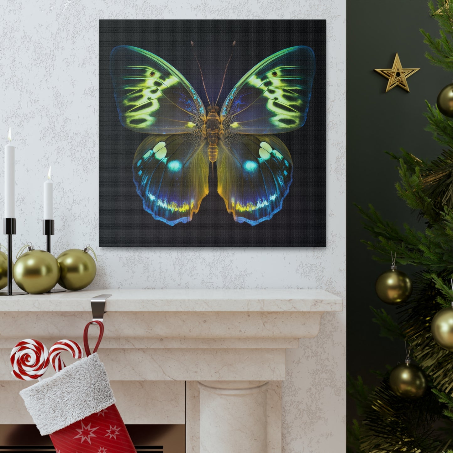 Canvas Gallery Wraps Neon Hue Butterfly 1