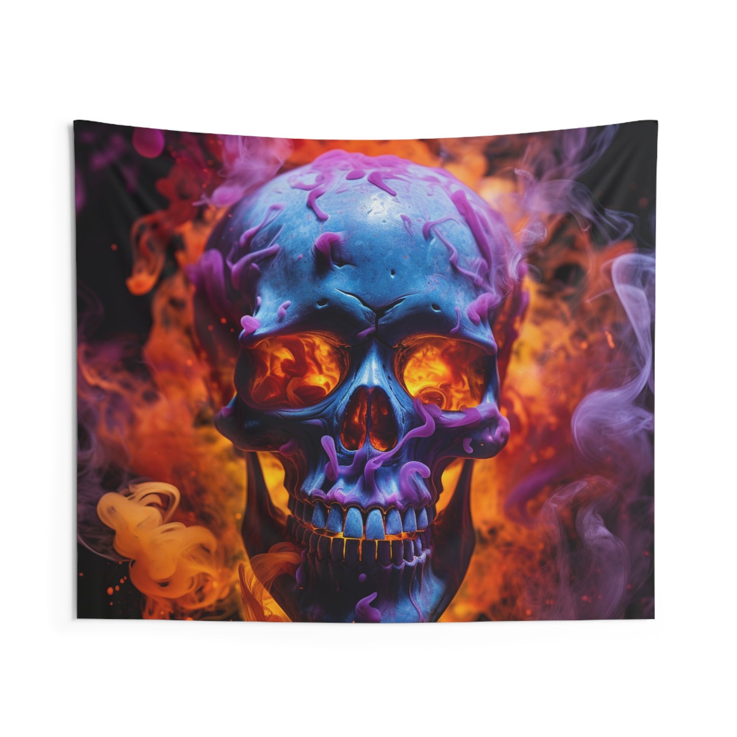 Indoor Wall Tapestries Macro Skull 3