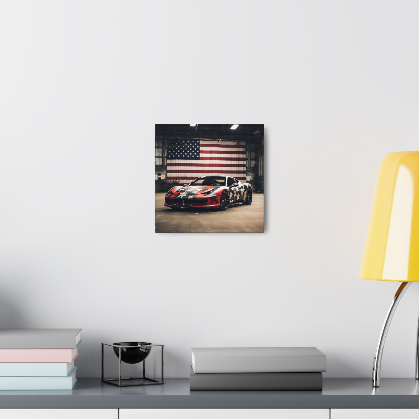 Canvas Gallery Wraps American Flag Farrari 1