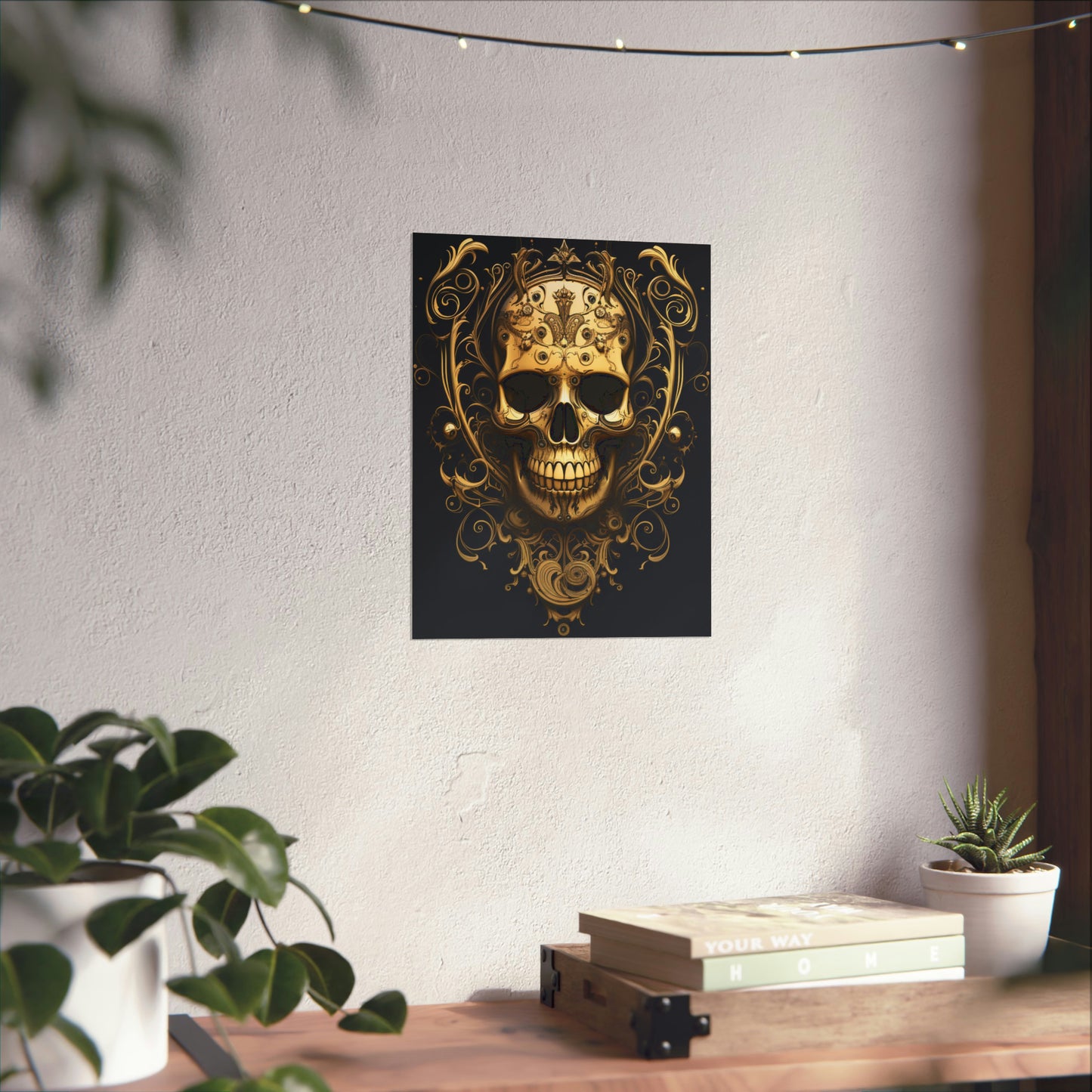 Premium Matte Vertical Posters Skull Treble Clef 3