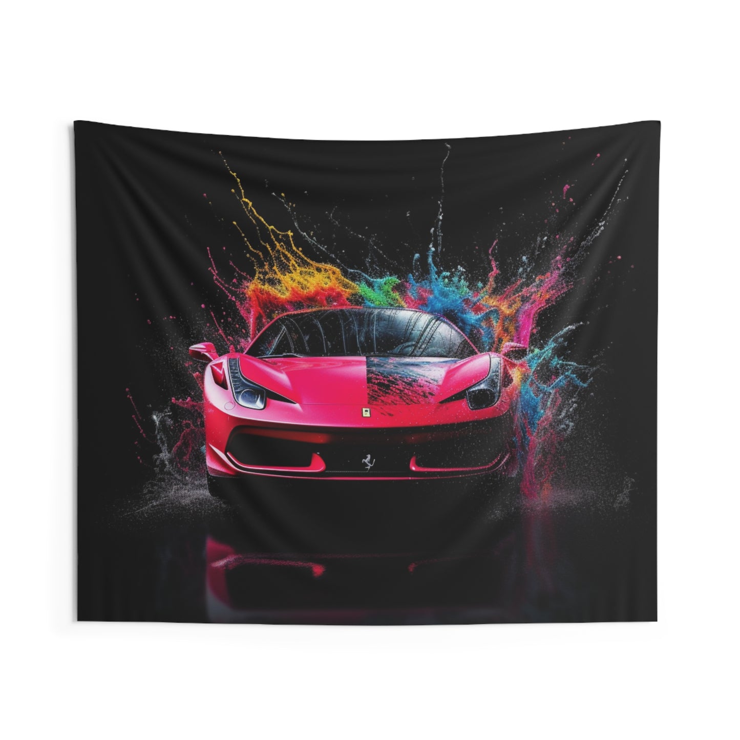 Indoor Wall Tapestries Ferrari Water Splash 2