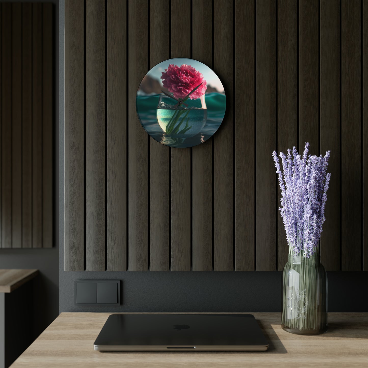 Acrylic Wall Clock Carnation 1