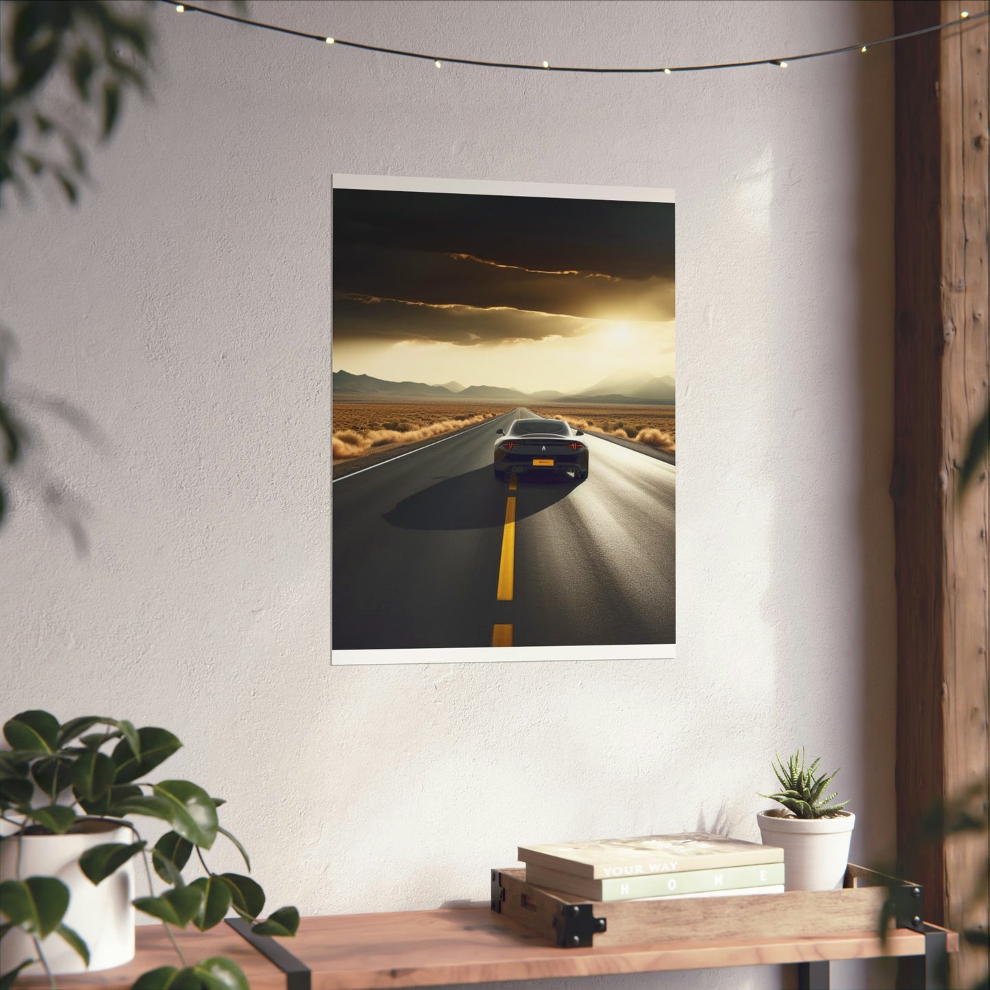 Premium Matte Vertical Posters Ferrari Road 1