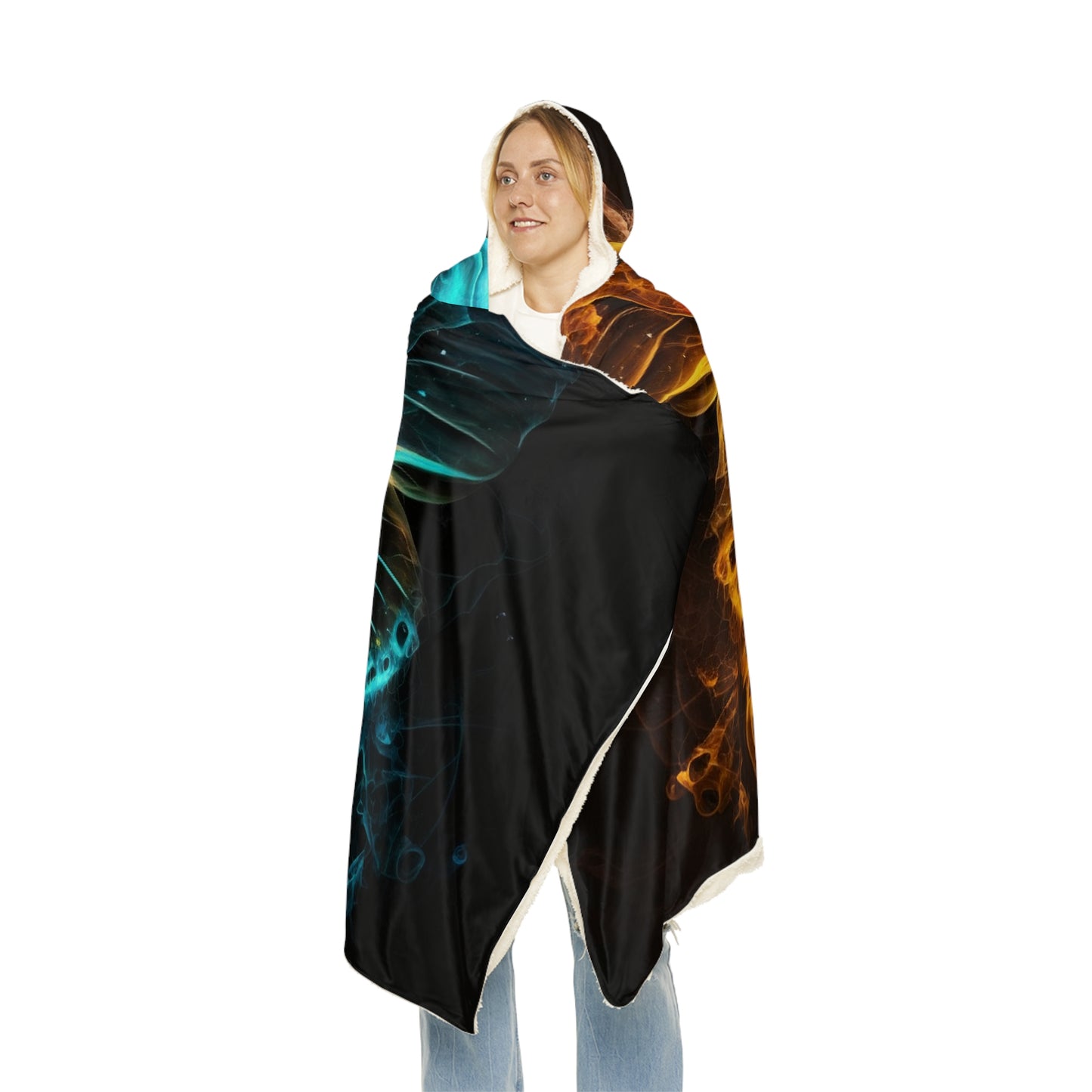 Snuggle Hooded Blanket Kiss Neon Butterfly 8