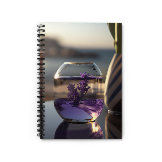 Spiral Notebook - Ruled Line Lavender in a vase 1