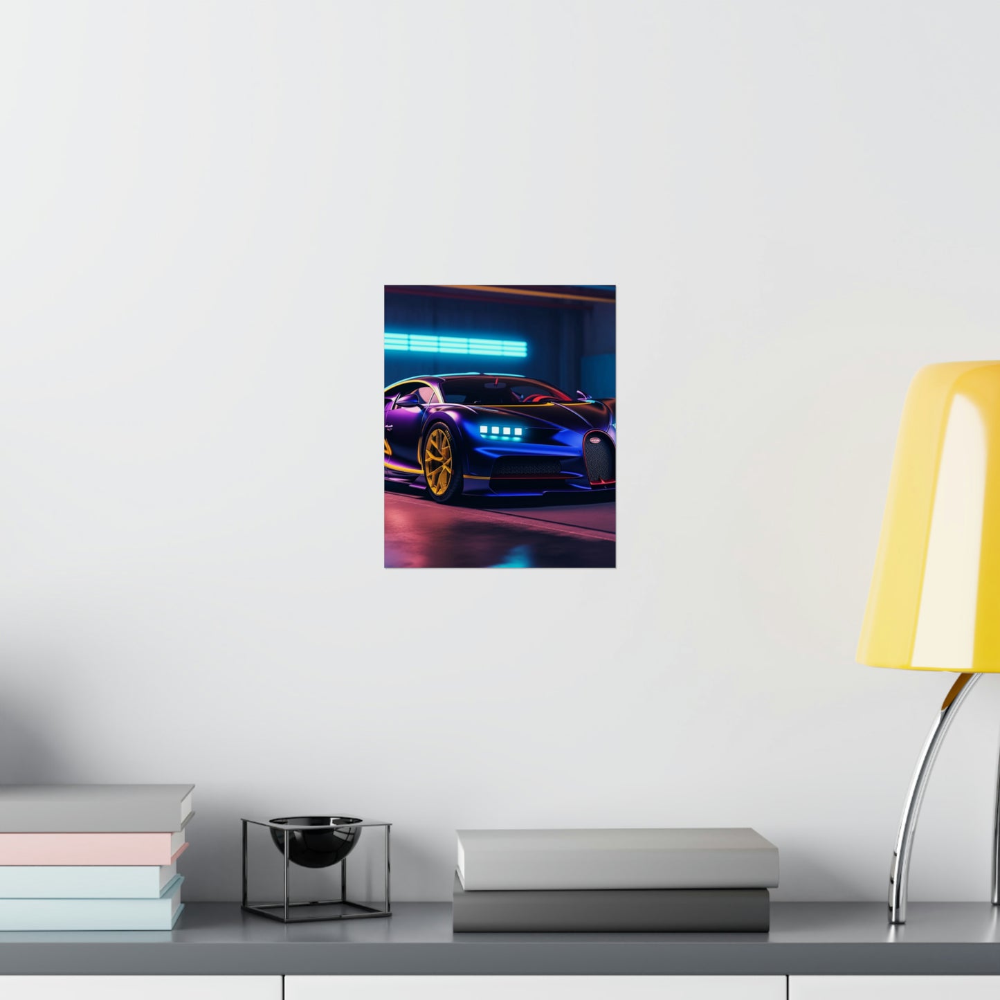 Premium Matte Vertical Posters Hyper Bugatti Neon Chiron 4