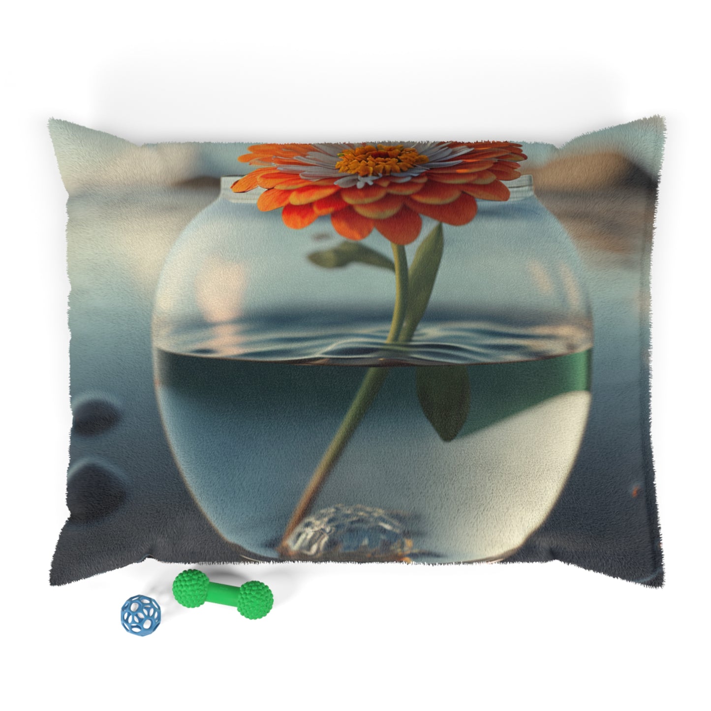 Pet Bed Orange Zinnia 3