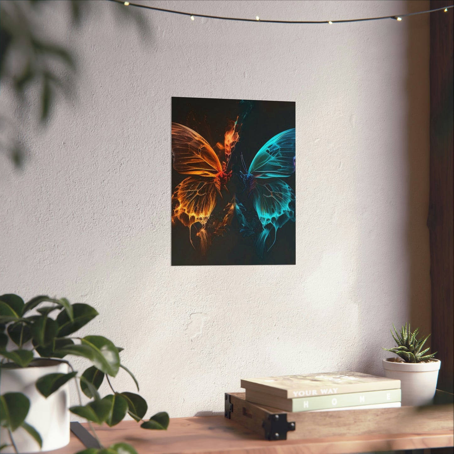 Premium Matte Vertical Posters Neon Glo Butterfly 4