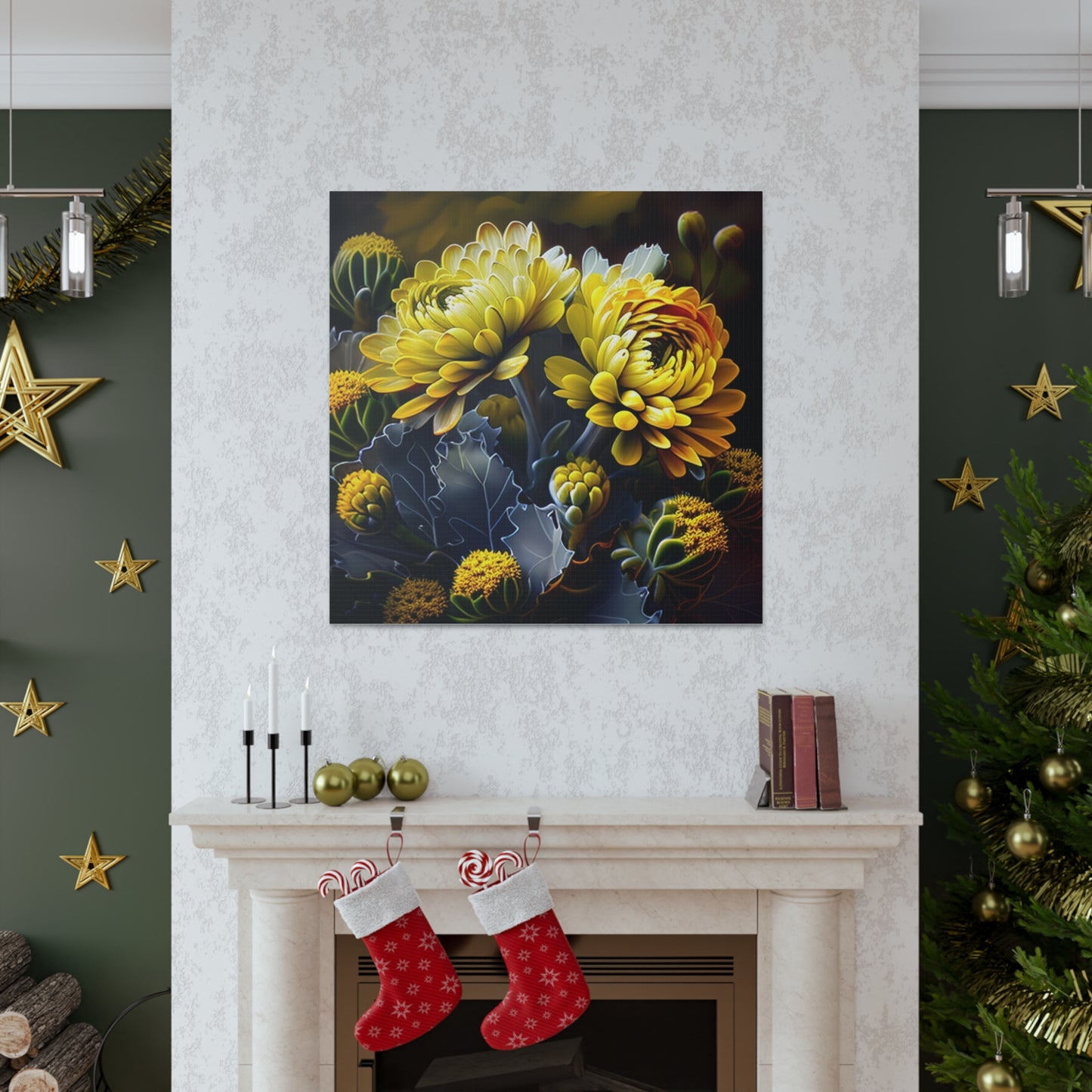 Canvas Gallery Wraps Yellow Hermosas Flores Amarillas 1