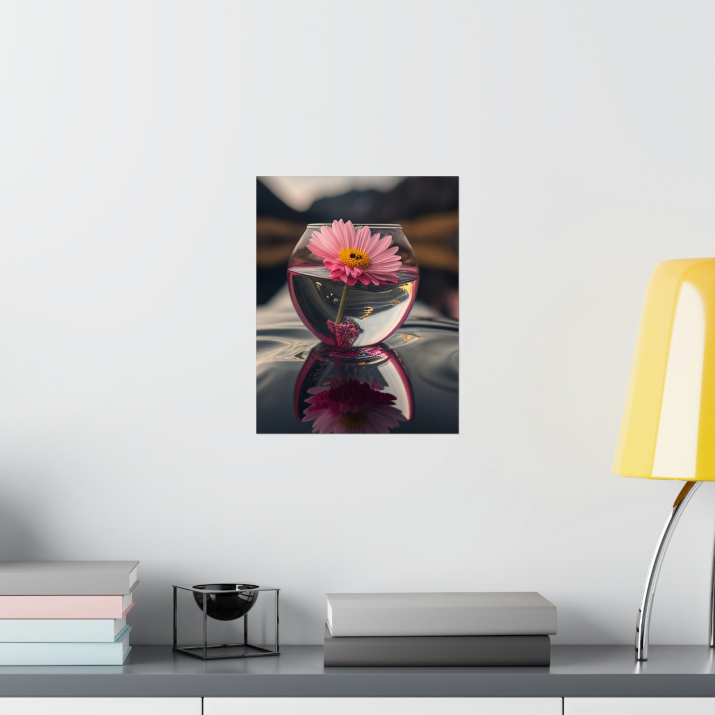 Premium Matte Vertical Posters Pink Daisy 1