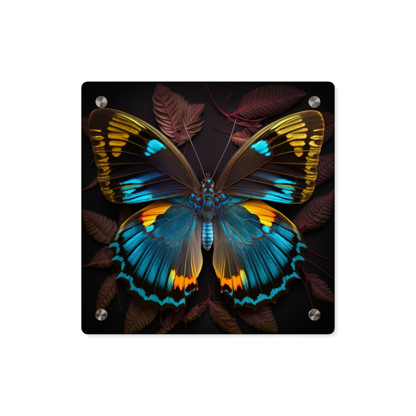 Acrylic Wall Art Panels Neon Butterfly Flair 1