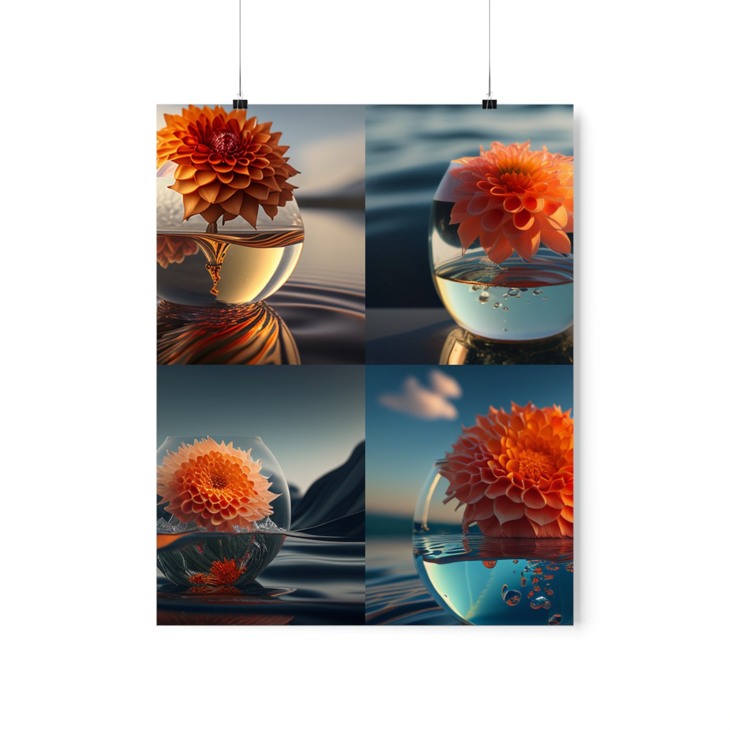 Premium Matte Vertical Posters Dahlia Orange 5