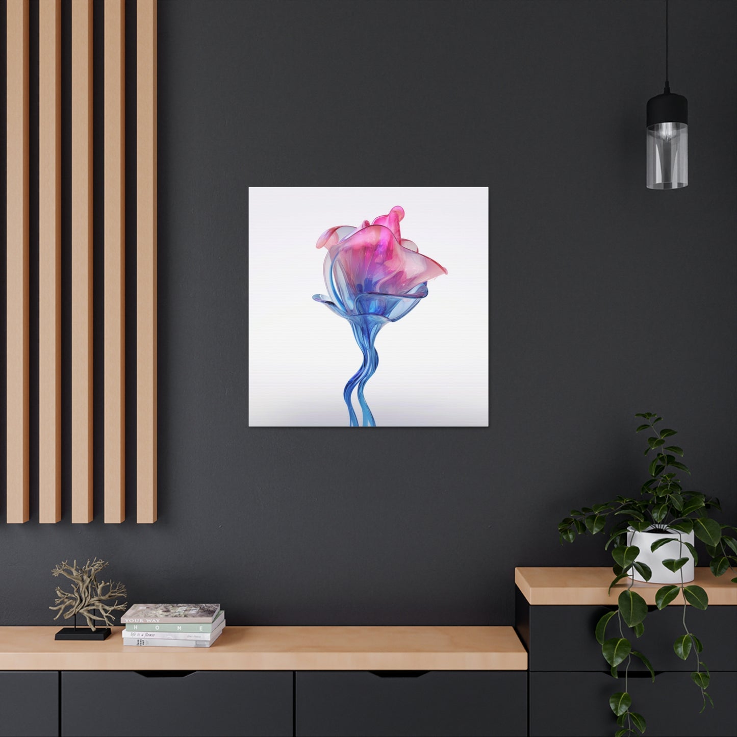 Canvas Gallery Wraps Pink & Blue Tulip Rose 4