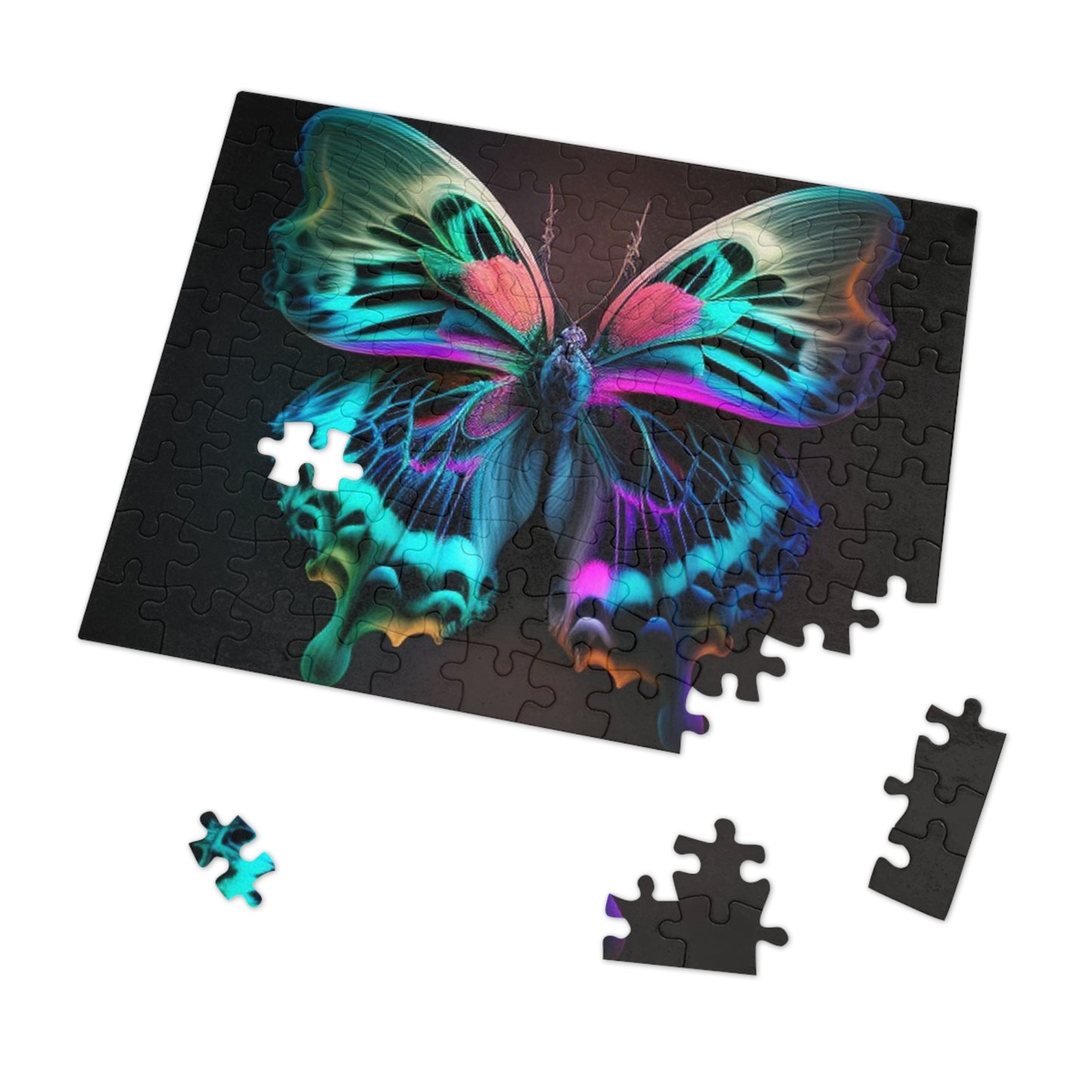 Jigsaw Puzzle (30, 110, 252, 500,1000-Piece) Neon Butterfly Fusion 1