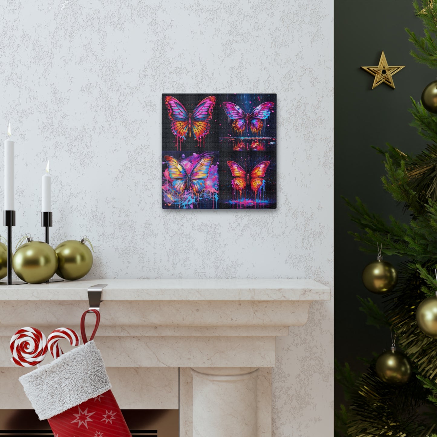 Canvas Gallery Wraps Pink Butterfly Flair 5