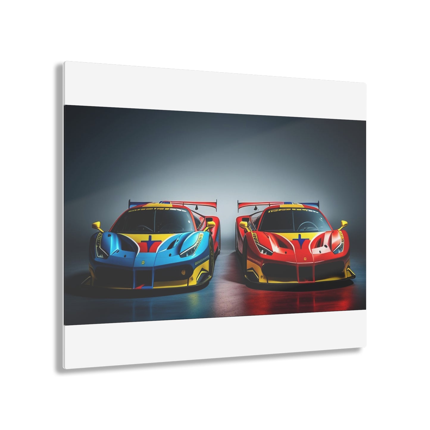 Acrylic Prints Ferrari Red Blue 2