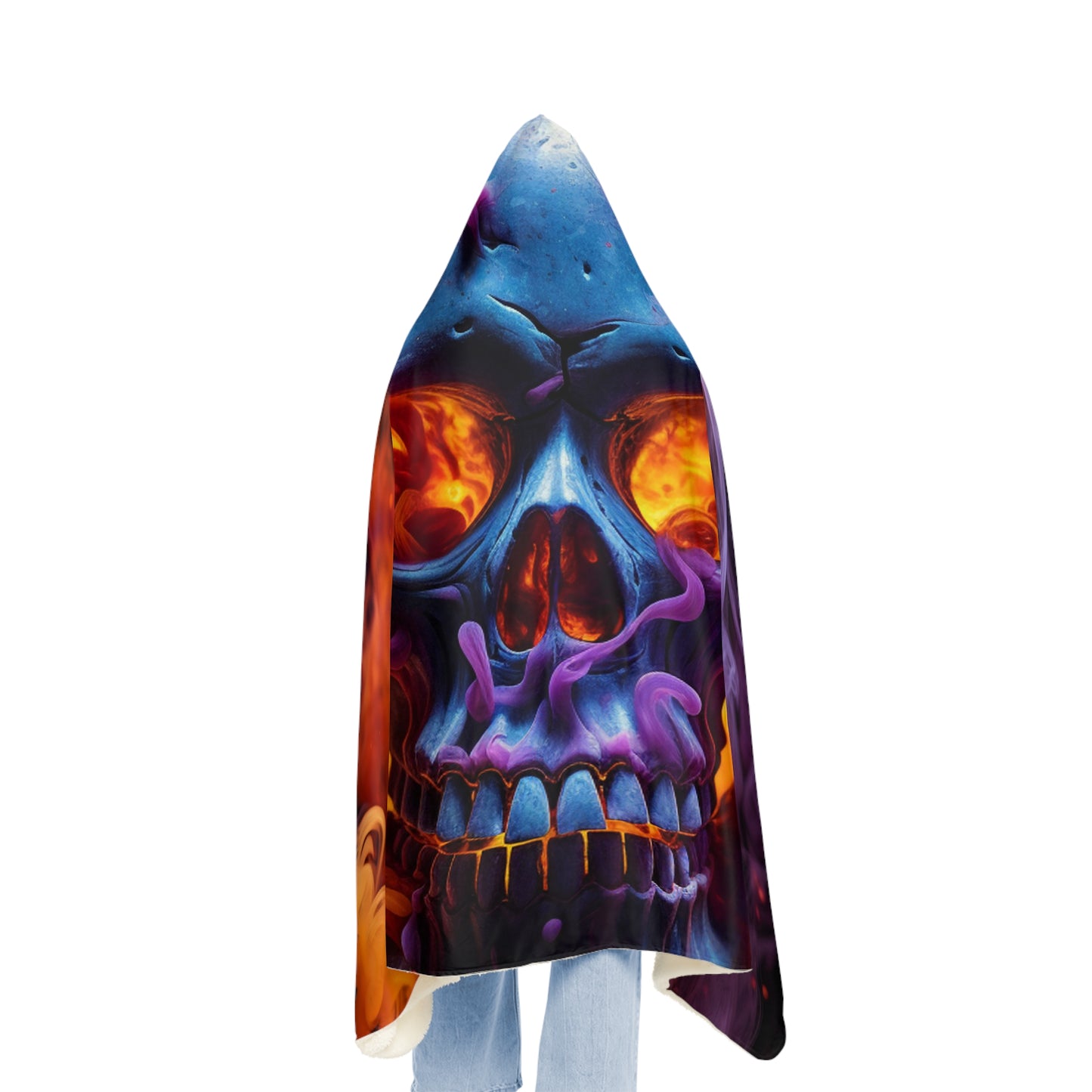 Snuggle Hooded Blanket Macro Skull 3