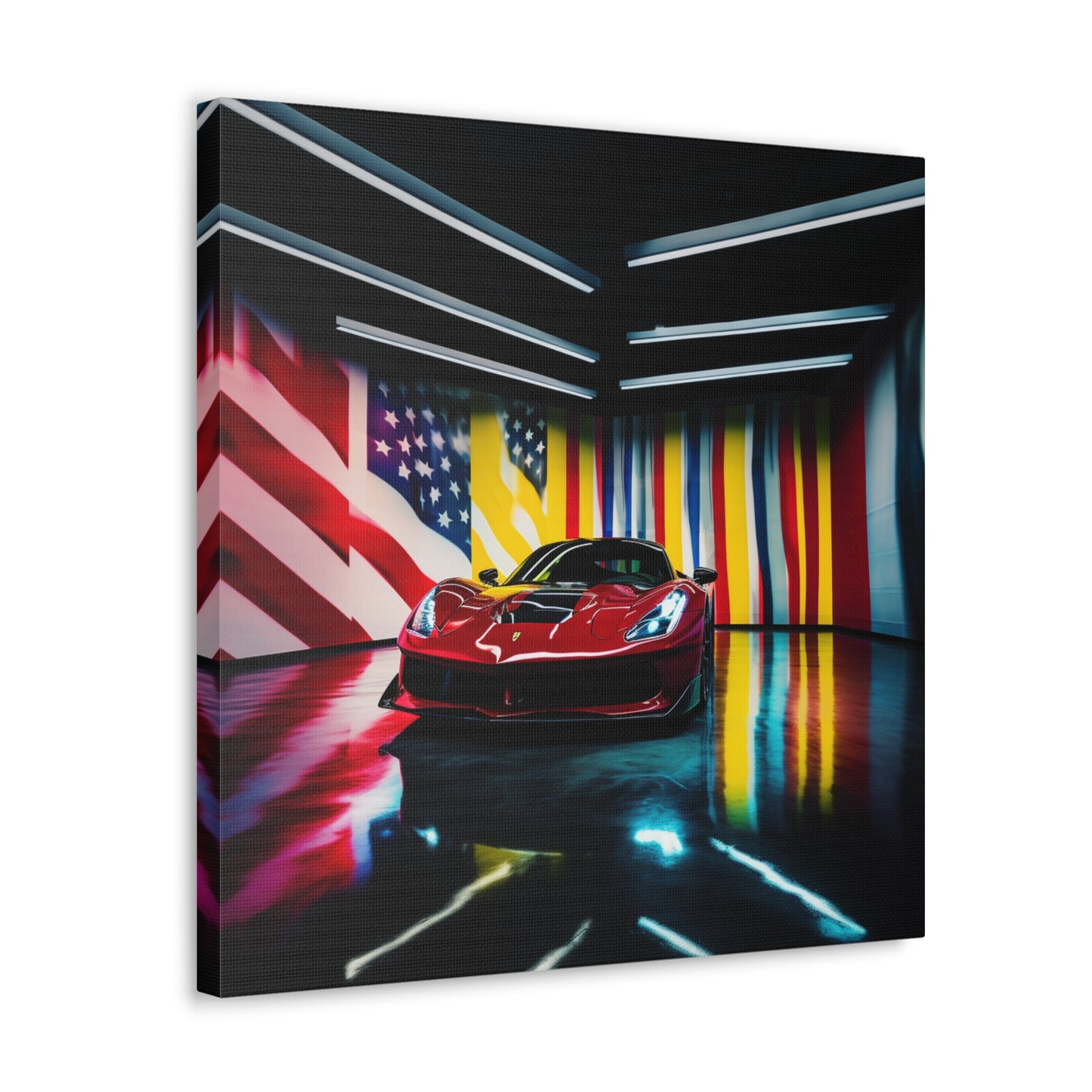 Canvas Gallery Wraps Macro Flag Ferrari 2