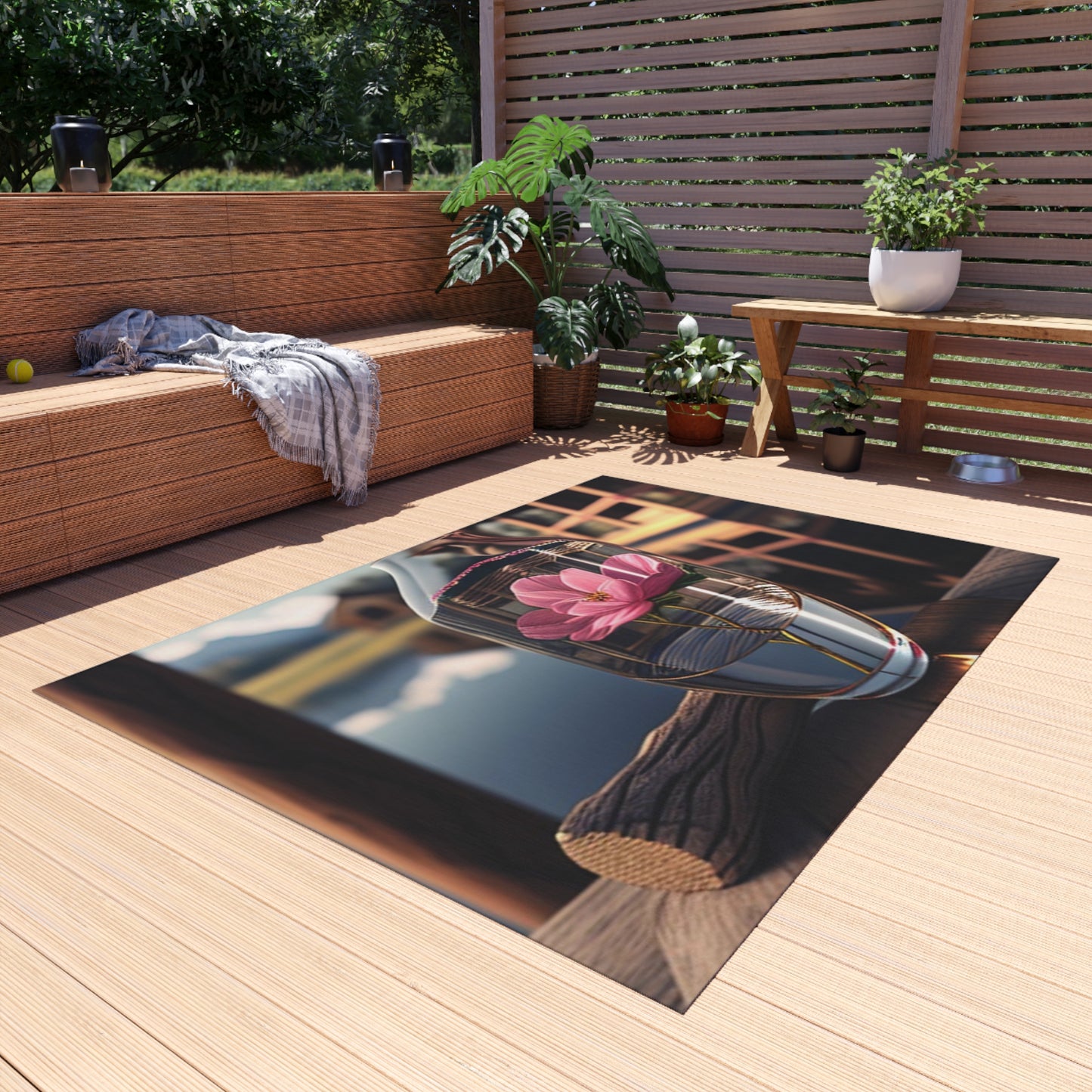 Outdoor Rug  Pink Magnolia 4