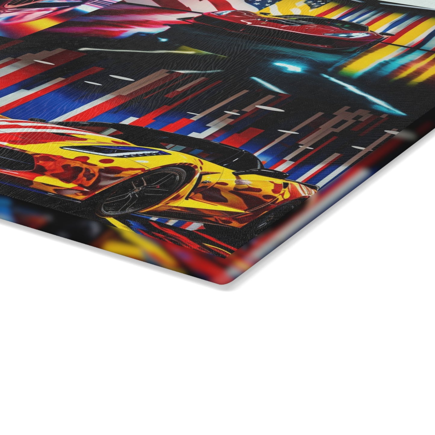 Glass Cutting Board Macro Flag Ferrari 5