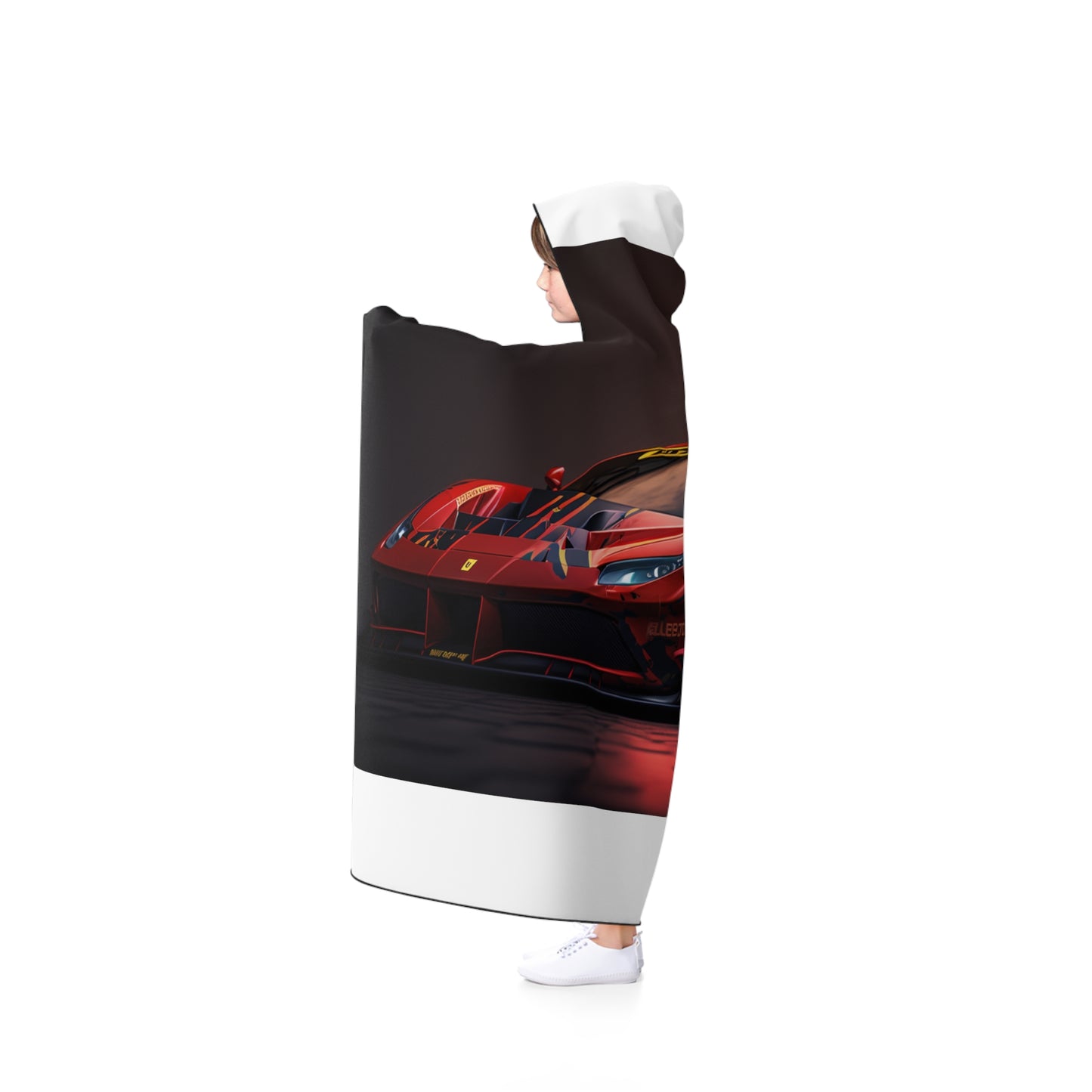 Hooded Blanket Ferrari Red 1