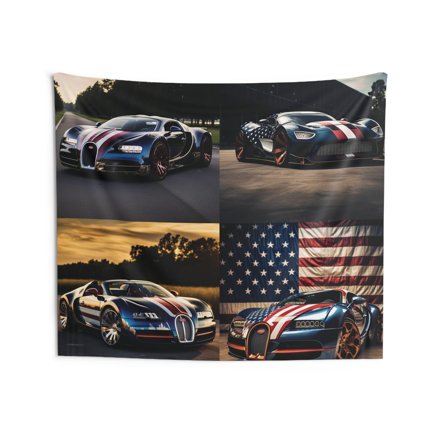 Indoor Wall Tapestries Bugatti Flag American 5